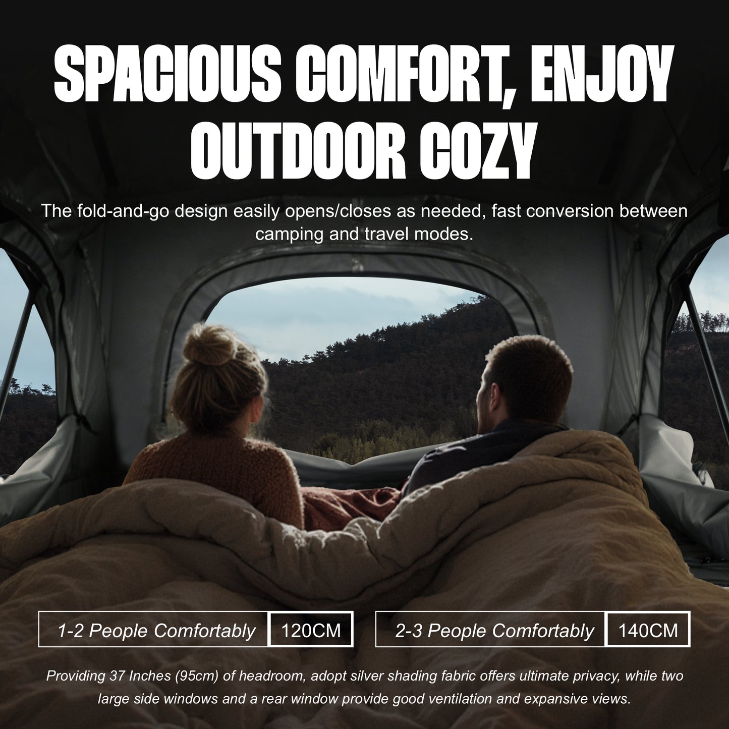 ILANDER Soft Shell Family Rooftop Tent – Lightweight, Easy Setup