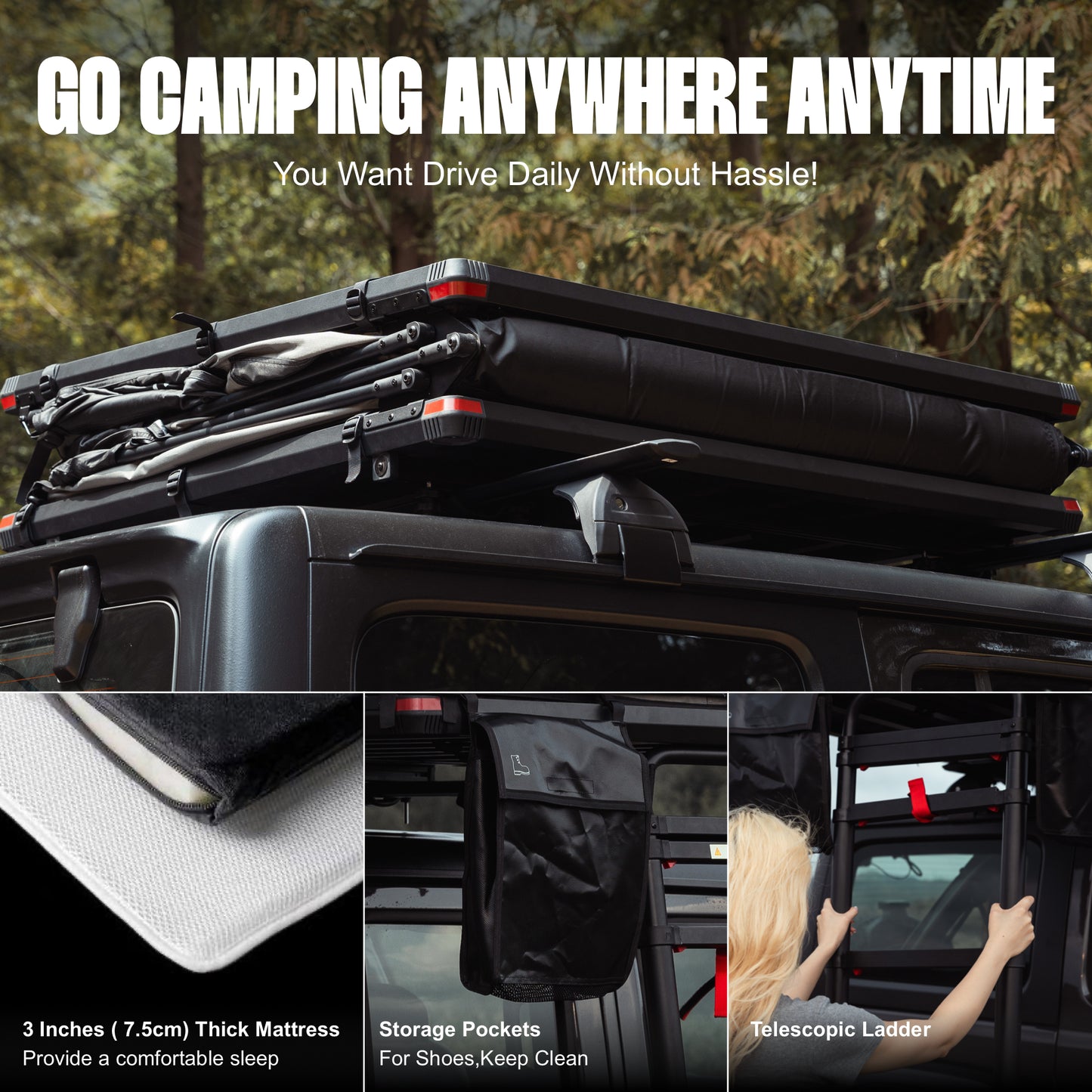 ILANDER Soft Shell Family Rooftop Tent – Lightweight, Easy Setup